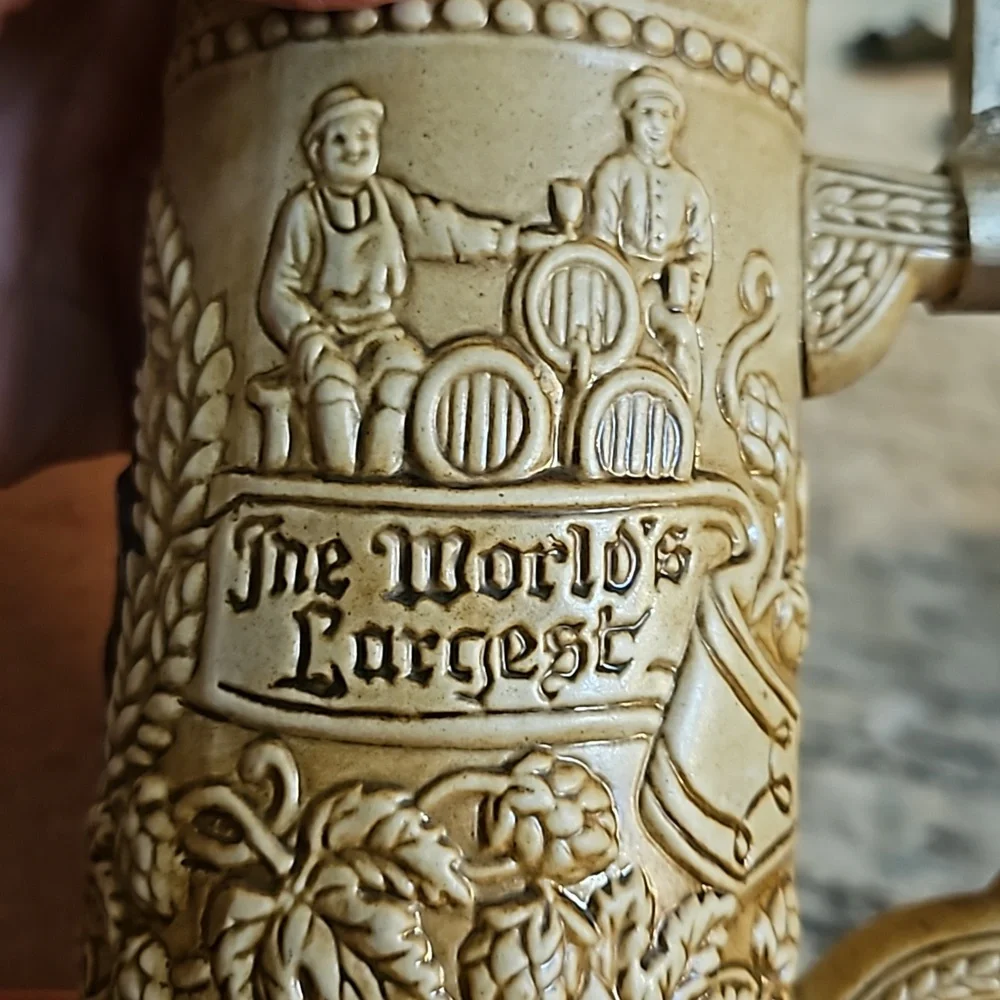 ANHEUSER BUSCH INC Ceramic 3D Lidded Beer Stein Mug Cup